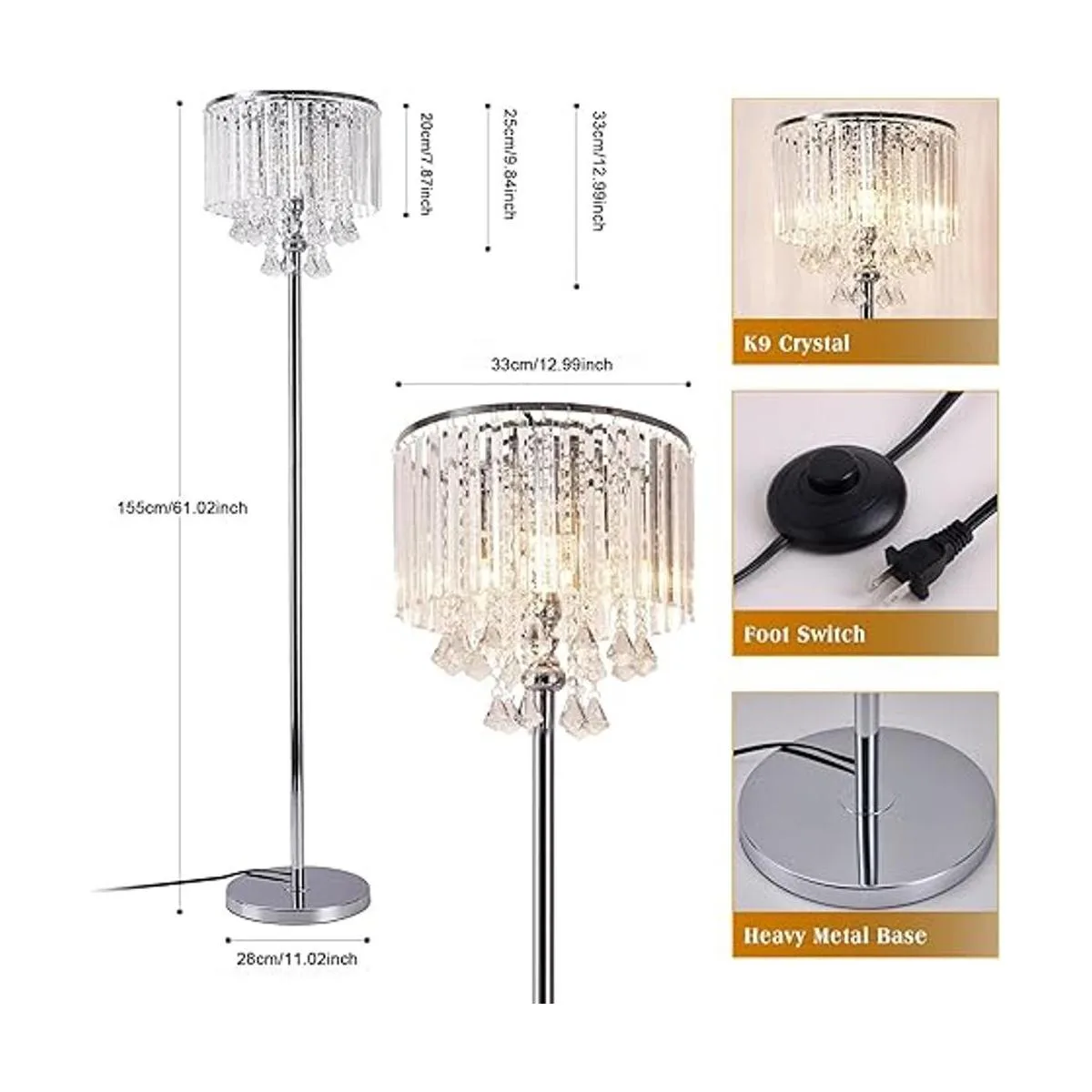 Beaysyty Modern Elegance Lámpara de pie de cristal_4