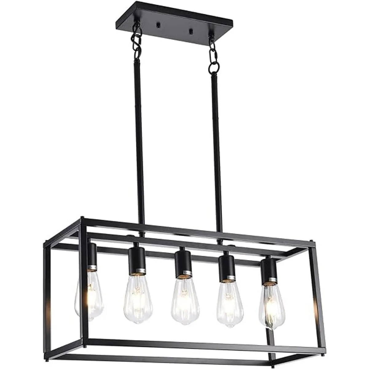 Lanhall Lámpara de araña de 5 luces estilo casa de campo_1