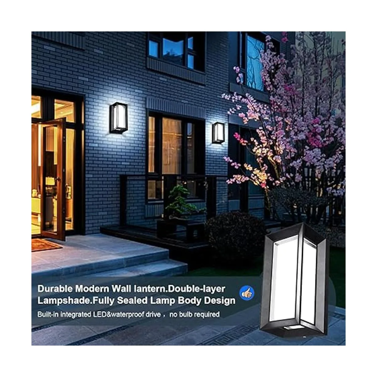 LEDMO Luz LED para porche de pared al aire libre paquete_6