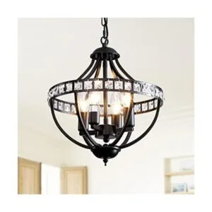 Crystal Chandelier Light Fixtures 4Lights Farmhouse_1