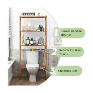 AmazerBath Estante de almacenamiento de bambú sobre el_4