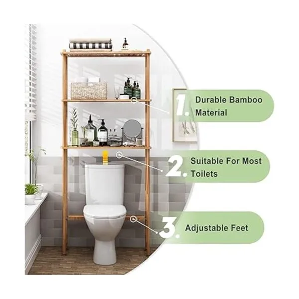 AmazerBath Estante de almacenamiento de bambú sobre el_4
