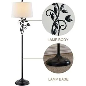 Maxax Lámpara de pie tradicional luz de lectura con_4