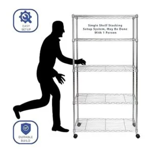 Seville Classics Estantería de alambre de 5 niveles con_6