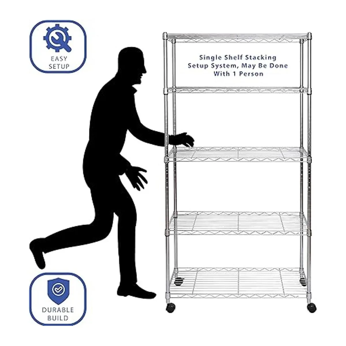 Seville Classics Estantería de alambre de 5 niveles con_6