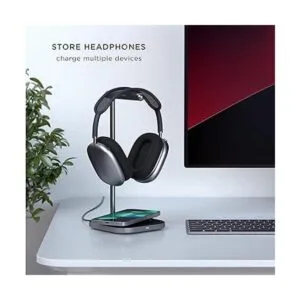 Satechi Soporte para auriculares 2 en 1 con cargador_4