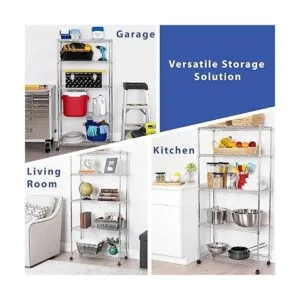 Seville Classics Estantería de alambre de 5 niveles con_7