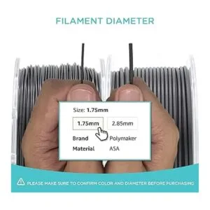 Polymaker Filamento ASA ASA de 0.069 in negro ASA 6.6 lbs_5