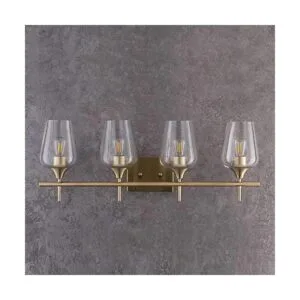 VONLUCE Lámpara de tocador dorada de 4 luces sobre espejo_6