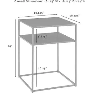 Crosley Furniture Braxton Mesa auxiliar de metal negro_3