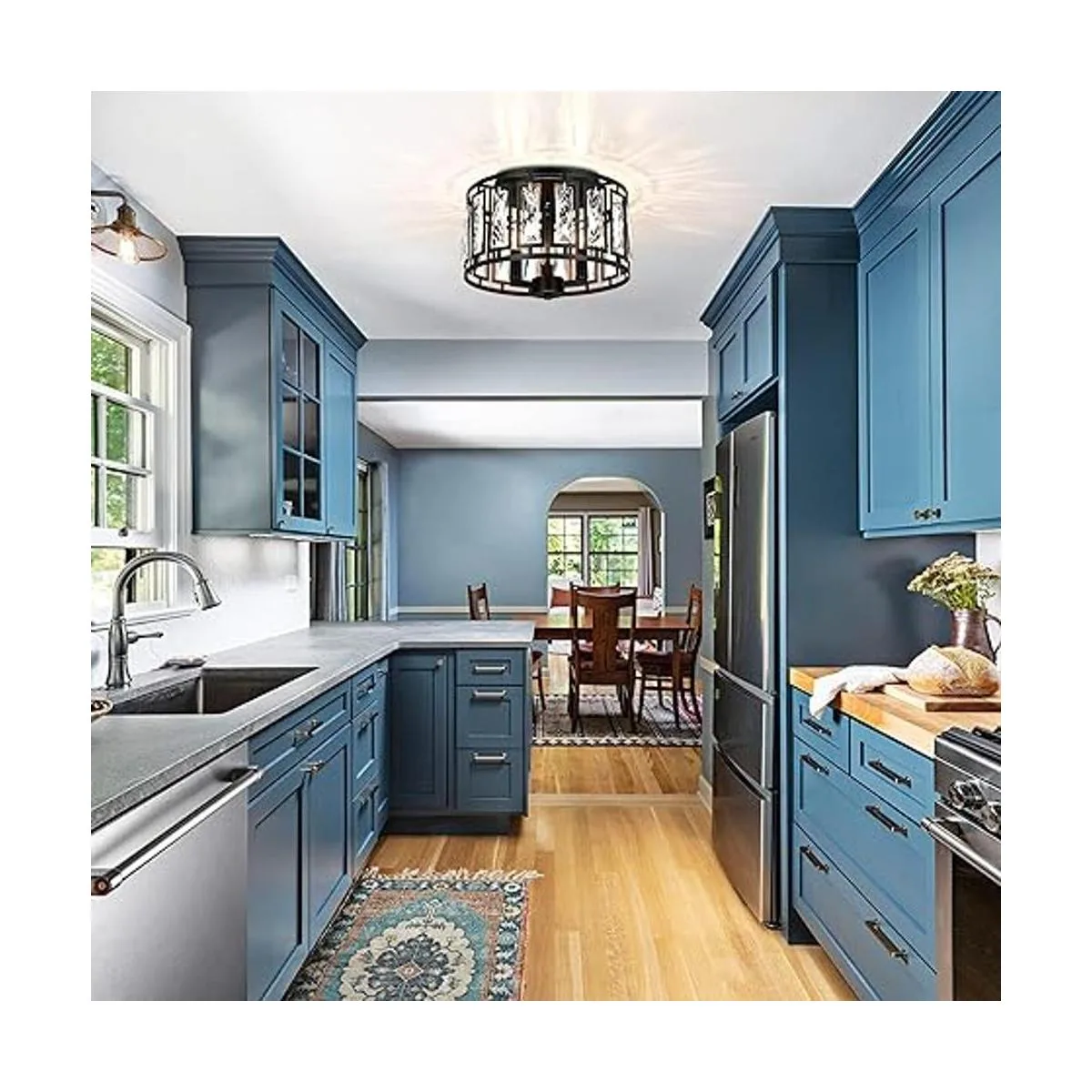 Lámpara de techo de cristal empotrada para dormitorio_6