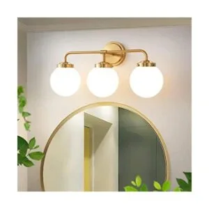 Deyidn Lámparas de tocador de baño doradas sobre espejo_1