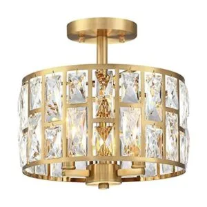 Lámpara de techo semiempotrada de cristal cerca de la_1