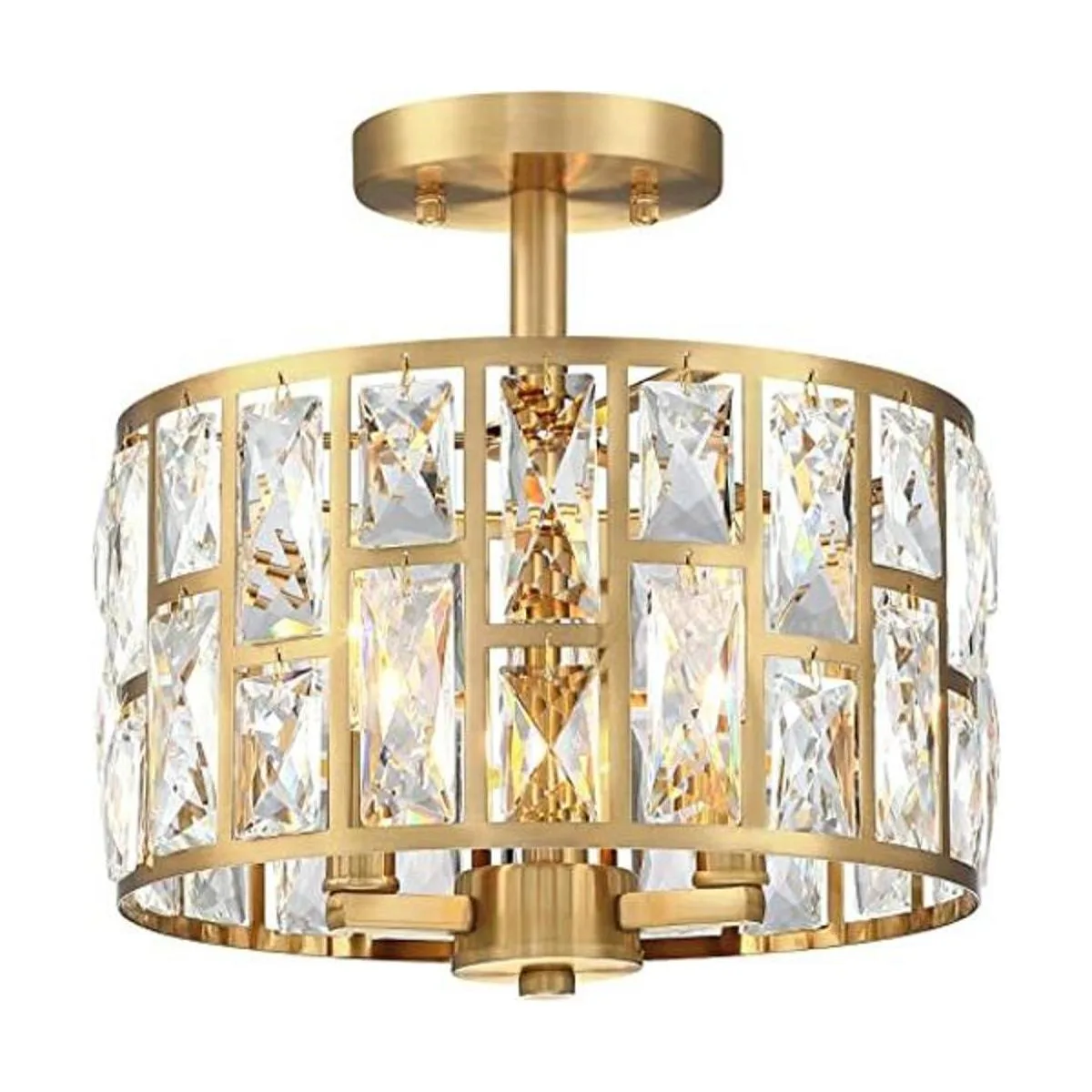 Lámpara de techo semiempotrada de cristal cerca de la_1