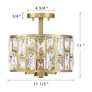 Lámpara de techo semiempotrada de cristal cerca de la_3