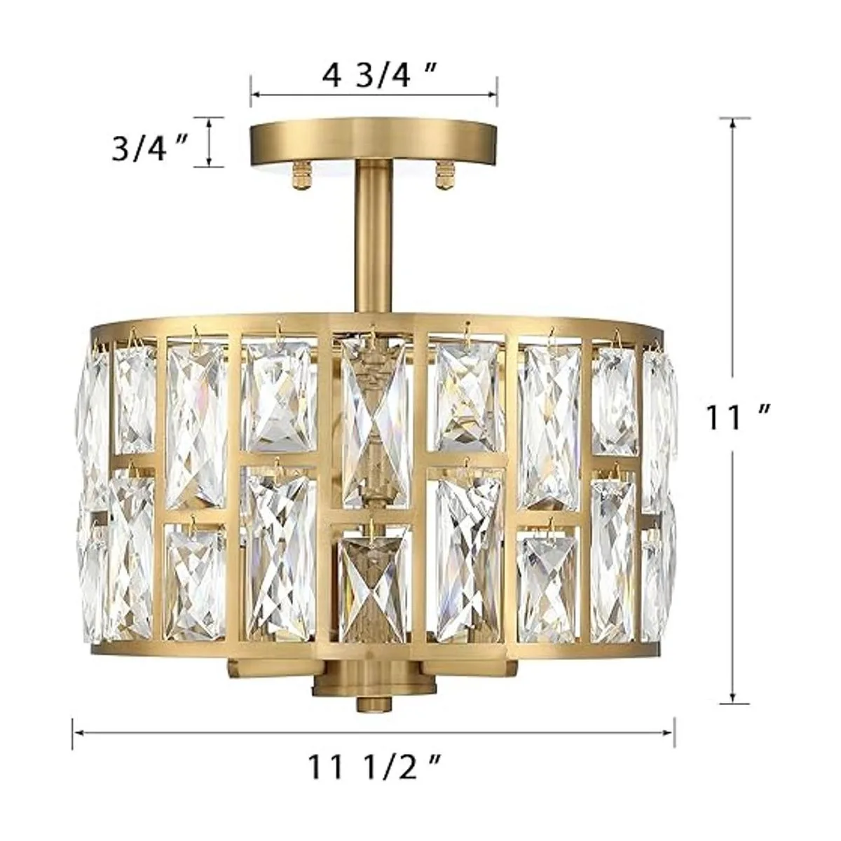 Lámpara de techo semiempotrada de cristal cerca de la_3