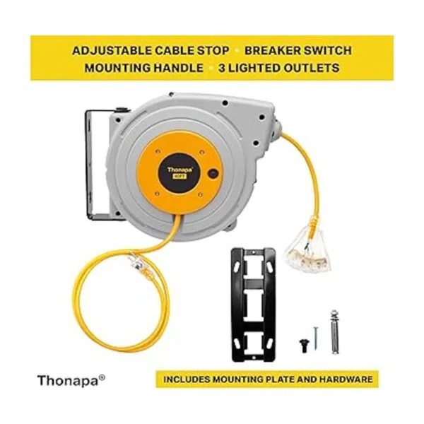 Carrete de cable de extensión retráctil de 123 de SJTW de_3