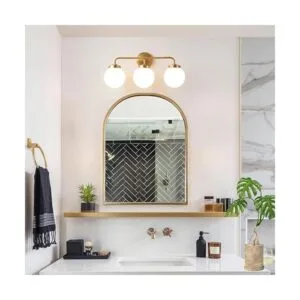 Deyidn Lámparas de tocador de baño doradas sobre espejo_3