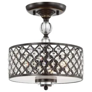 Lámpara de techo de montaje empotrado con cristales_1