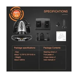 Racing Wheel PXN V3II 180 Degree Car Race Driving_6