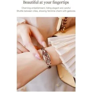 OLEVS Relojes de pulsera de cuarzo cuadrado con diamantes_6