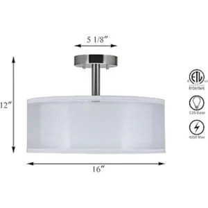 XiNBEi Lighting Lámpara de techo semiempotrada 3 luces_4