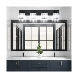 Aipsun Lámpara negra para tocador de baño luz moderna de_5