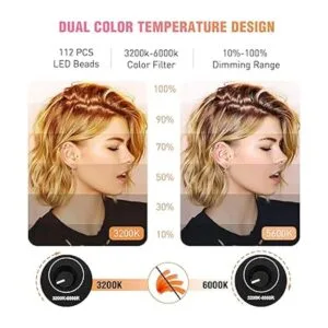 Anillo de luz LED de 18 pulgadas con soporte tipo trípode_2