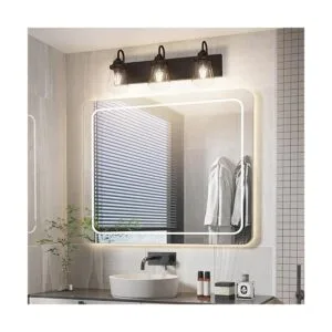 Aipsun 3 luces de tocador negras para baño granja baño_3