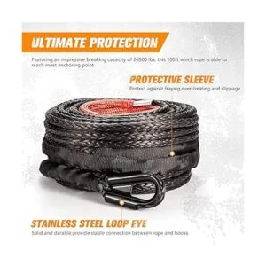 BUNKER INDUST Kit de cuerda de cabrestante sintético_3