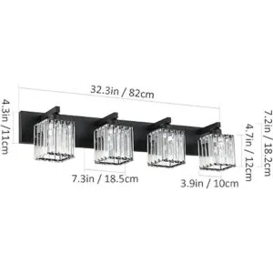 Aipsun Lámpara negra para tocador de baño luz moderna de_6