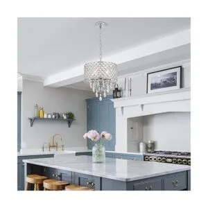 VILUXY Lámpara de araña de cristal rústico con colgante_2