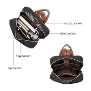 Telena Mochila de cuero para laptop para mujer negocios_2