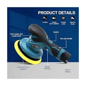 Saker Pulidora inalámbrica para automóvil kit de máquina_3