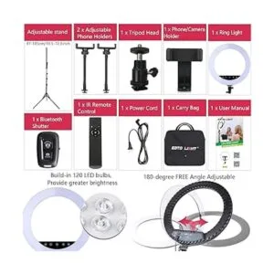 Anillo de luz LED de 21 pulgadas con soporte para trípode_5