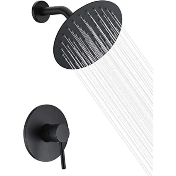 sumerain Grifo de ducha negro mezclador de ducha negro_1