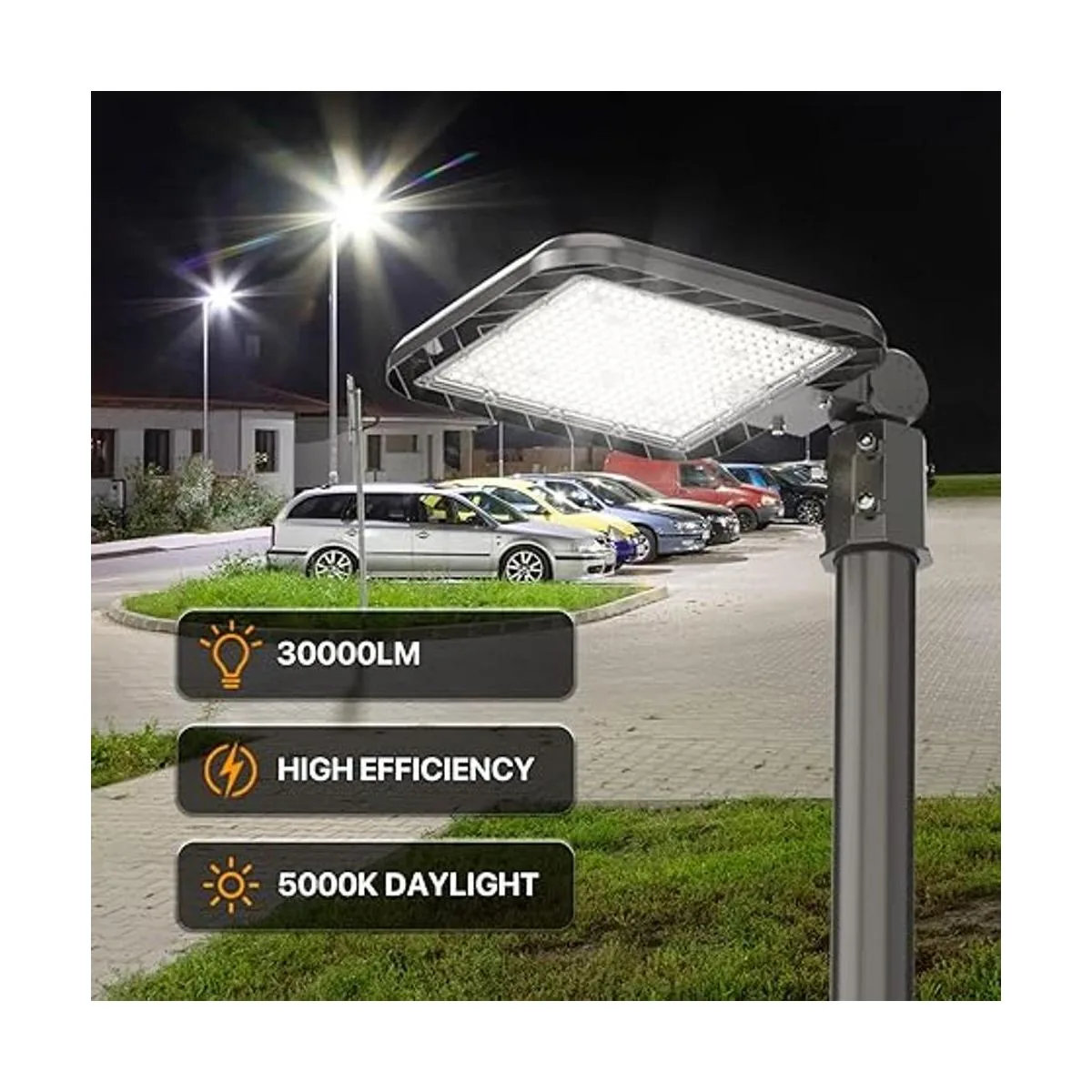 DEMILARE Luz LED de estacionamiento de 200 W 30000_2