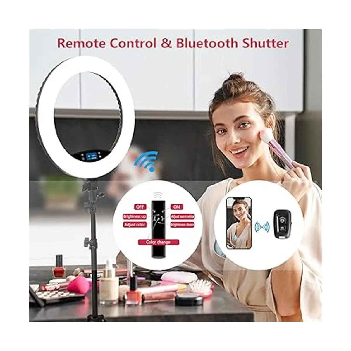 Anillo de luz LED de 19 pulgadas pantalla táctil con_3