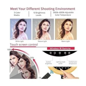 Anillo de luz LED de 21 pulgadas con soporte para trípode_2