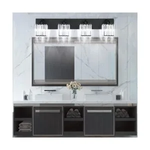 Aipsun Lámpara negra para tocador de baño luz moderna de_4