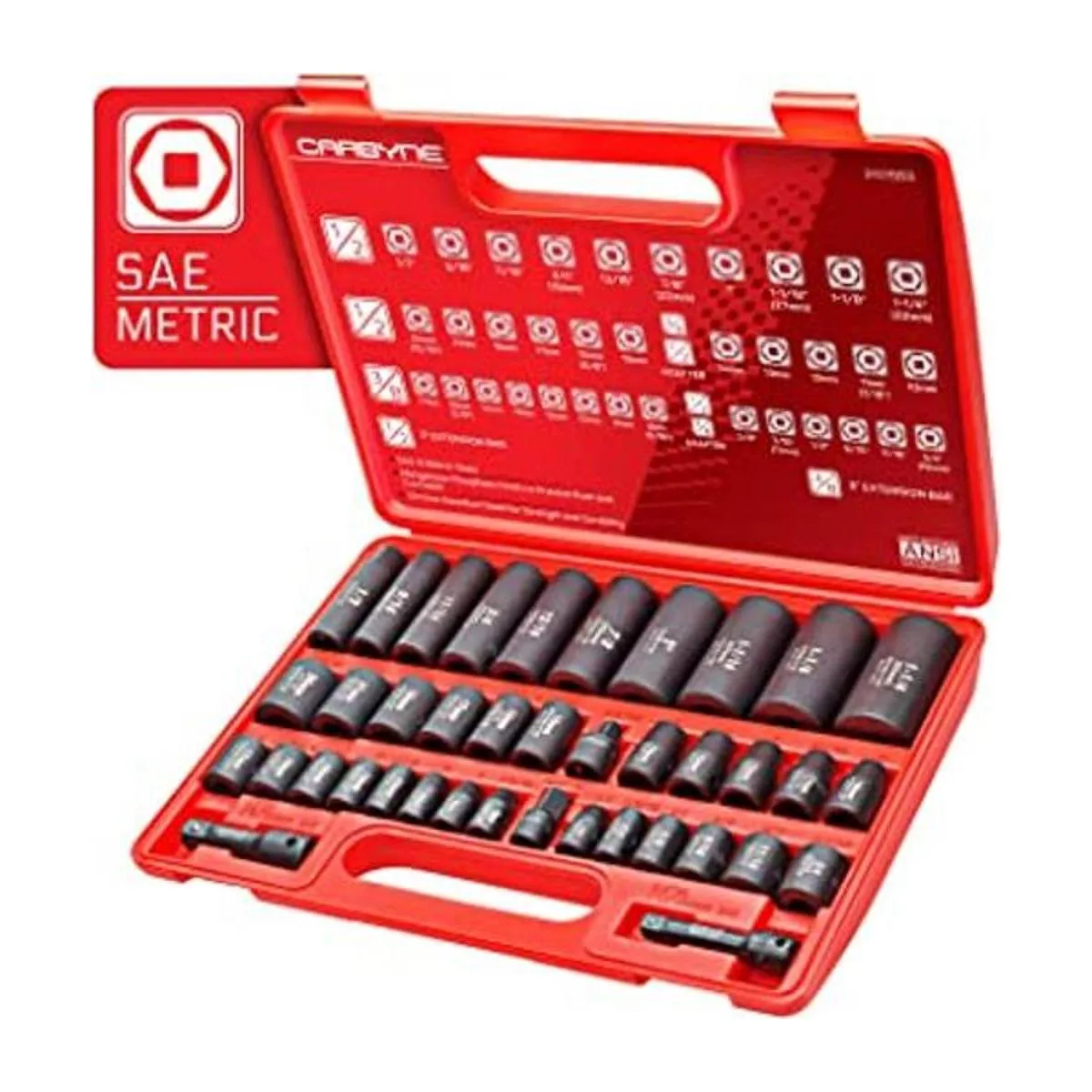 CARBYNE Juego de llaves de impacto 40 piezas SAE y_1