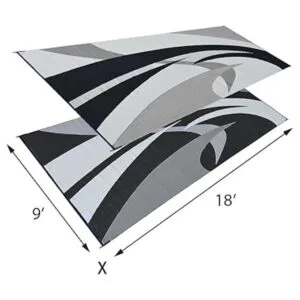 Alfombrilla estilo jardín NegroBlanco_2