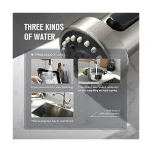 GUUKAR Grifo de cocina con pulverizador extraíble grifo_4
