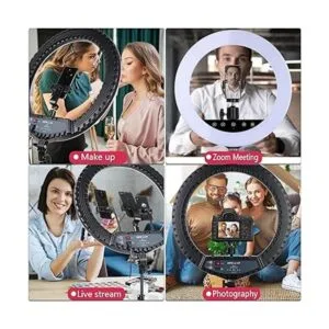 Anillo de luz LED de 21 pulgadas con soporte para trípode_6