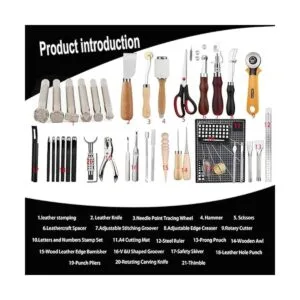 TLKKUE Leather Working Kit Leather Working Tools for_2