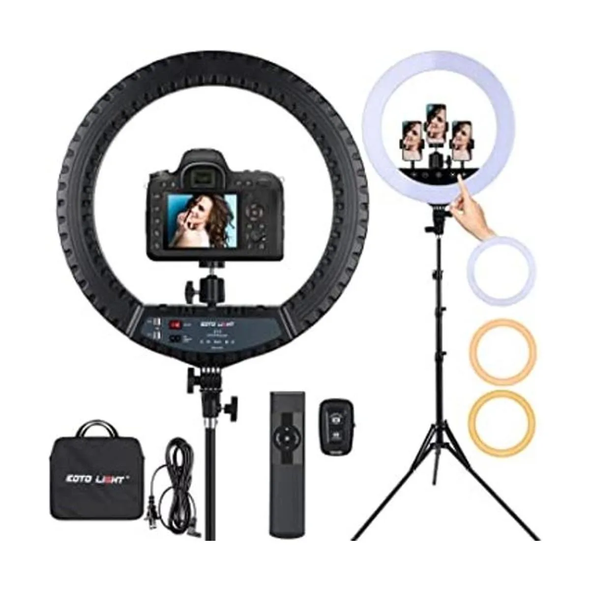 Anillo de luz LED de 21 pulgadas con soporte para trípode_1