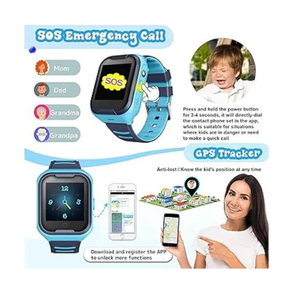 Reloj inteligente GPS 4G IP67 impermeable de seguimiento_4