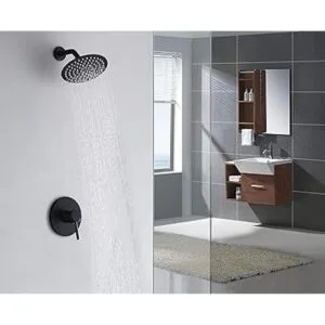 sumerain Grifo de ducha negro mezclador de ducha negro_2