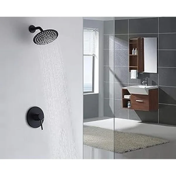 sumerain Grifo de ducha negro mezclador de ducha negro_2