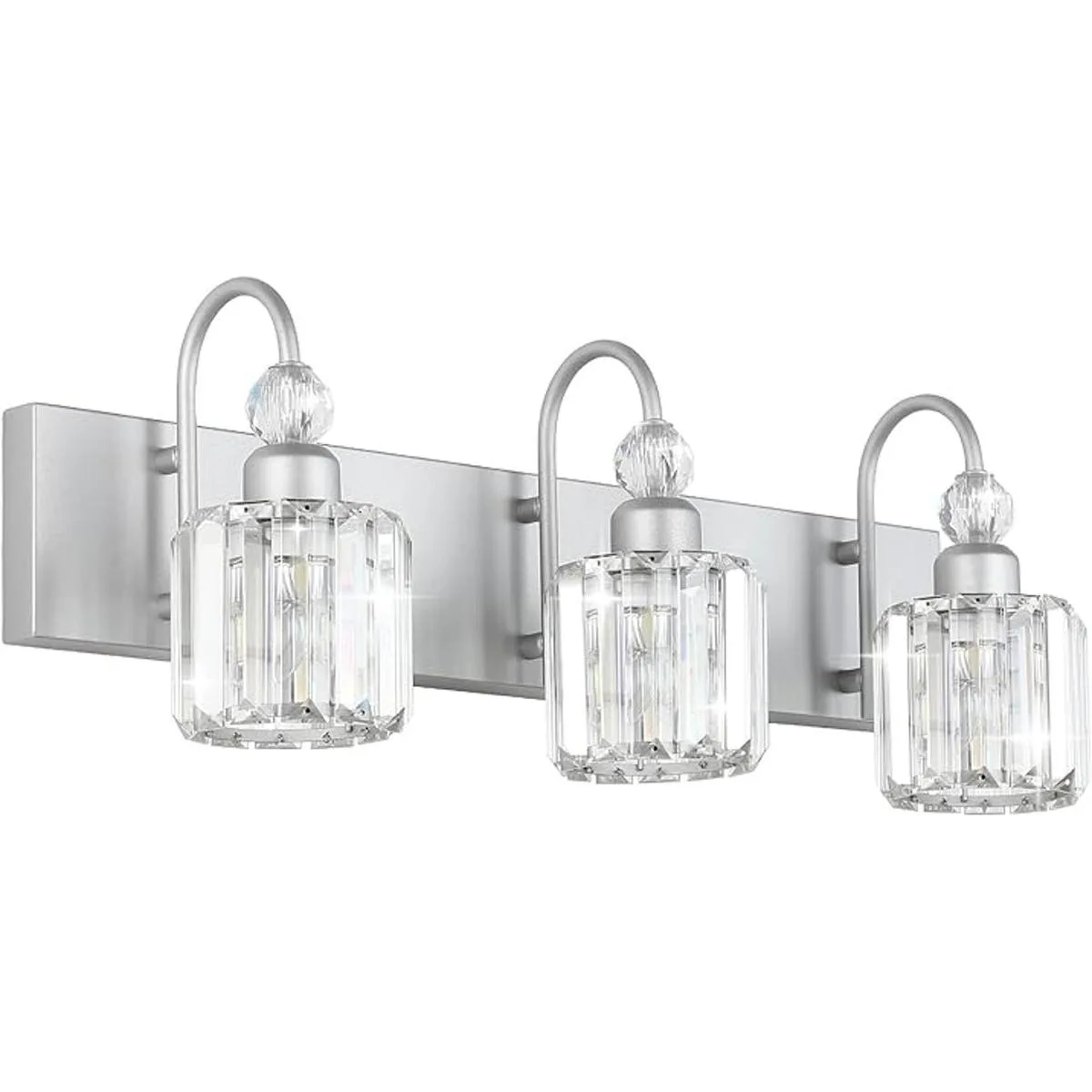 Ralbay Lámpara de tocador de cristal para baño 3 luces de_1